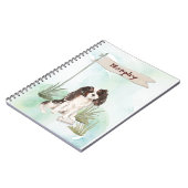 Aangepaste naam Tri Color King Charles Spaniel Notitieboek (Linkerzijde)