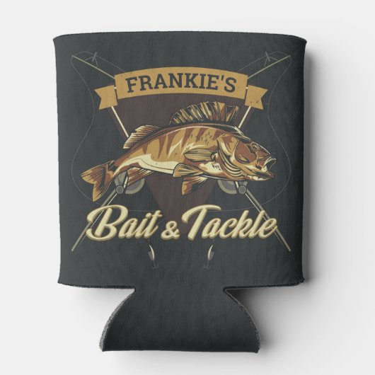 Aangepaste NAAM Trophy Vist Angler Bait Tackshop Blikjeskoeler (Achterkant)