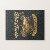 Aangepaste NAAM Trophy Vist Angler Bait Tackshop Legpuzzel (Horizontaal)