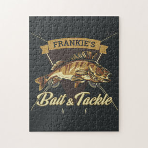 Aangepaste NAAM Trophy Vist Angler Bait Tackshop Legpuzzel