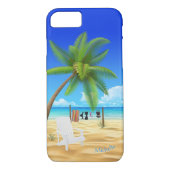 Aangepaste naam Tropical Beach Scene Case-Mate iPhone Case (Achterkant)