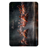 Aangepaste naam Tropical Flamingos Magneet (Verticaal)