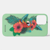 Aangepaste naam Tropical Parrot Case-Mate iPhone Case (Achterkant (horizontaal))