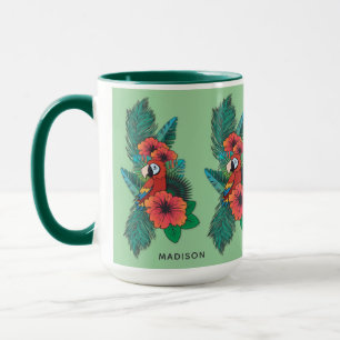 Aangepaste naam Tropical Parrot Mok