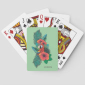Aangepaste naam Tropical Parrot Pokerkaarten (Achterkant)