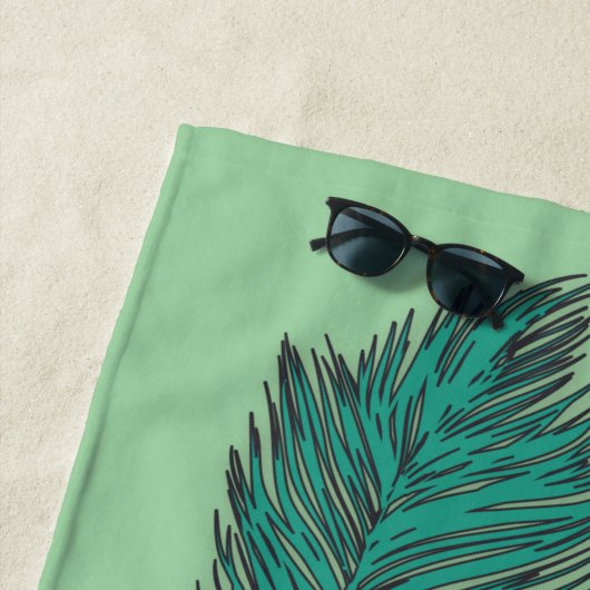 Aangepaste naam Tropical Parrot Strandlaken (In situ)