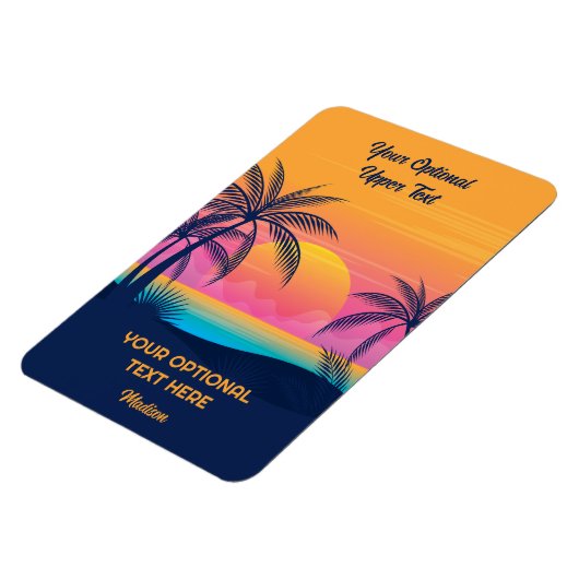Aangepaste naam Tropical Sunset Magneet (Linkerzijde)