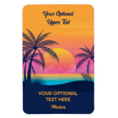 Aangepaste naam Tropical Sunset Magneet (Verticaal)