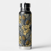 Aangepaste naam Tropische bladeren en bloemen patr Waterfles (Links)