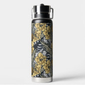 Aangepaste naam Tropische bladeren en bloemen patr Waterfles (Achterkant)