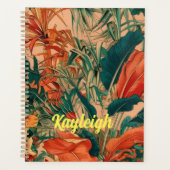 Aangepaste naam tropische bladeren planner (Voorkant)