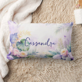 Aangepaste naam tropische bloemen  kussen