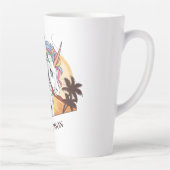 Aangepaste naam Tropische Eenhoorn Latte Mok (Rechts)