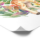 Aangepaste naam Tropische Jungle Dieren Poster (Hoek)