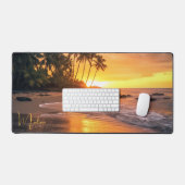 Aangepaste naam tropische strand Sunset Bureaumat (Keyboard & Muis)