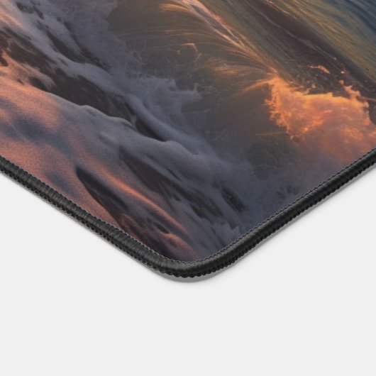 Aangepaste naam tropische strand Sunset Bureaumat (Hoek)