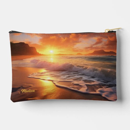 Aangepaste naam tropische strand Sunset Etui (Achterkant)