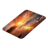Aangepaste naam tropische strand Sunset Magneet (Linkerzijde)