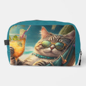 Aangepaste naam Tropische Vakantie Katten Toilettasje (Voorkant)