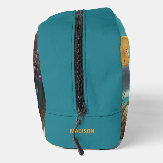 Aangepaste naam Tropische Vakantie Katten Toilettasje (Rechts)