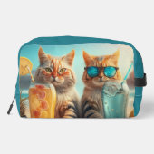 Aangepaste naam Tropische Vakantie Katten Toilettasje (Achterkant)