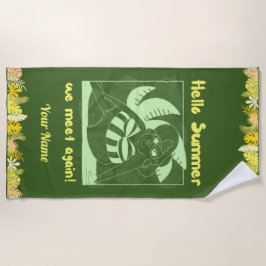 Aangepaste naam Tropische zomerhanddoek Strandlaken