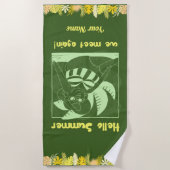 Aangepaste naam Tropische zomerhanddoek Strandlaken (Voorkant)