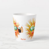 Aangepaste naam Tropische zon Latte Mok (Voorkant)