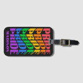 Aangepaste naam trots bagagelabel (Voorkant (horizontaal))