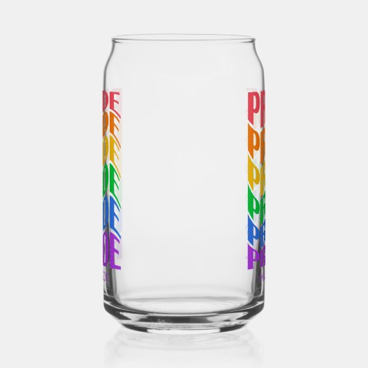 Aangepaste naam trots blikvorm glas (Rechts)