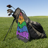 Aangepaste naam trots golfhanddoek (Groen)