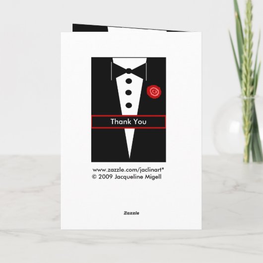 Aangepaste naam Trouw-DJ Trouw Dank Je Bedankkaart (Achterkant)