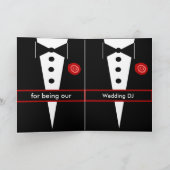 Aangepaste naam Trouw-DJ Trouw Dank Je Bedankkaart (Binnen)