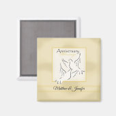 Aangepaste naam, trouwjubileum zegeningen magneet (Voorkant / Achterkant)