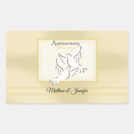 Aangepaste naam, trouwjubileum zegeningen rechthoekige sticker