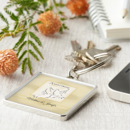 Aangepaste naam, trouwjubileum zegeningen sleutelhanger