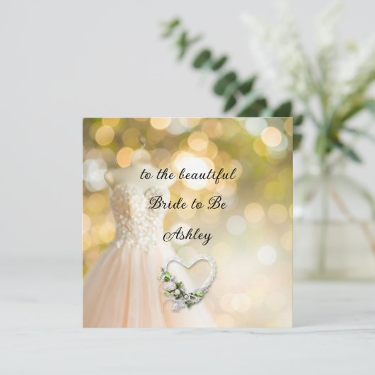 Aangepaste Naam Trouwjurk Bruid om Kaart te zijn (Staand voorkant)