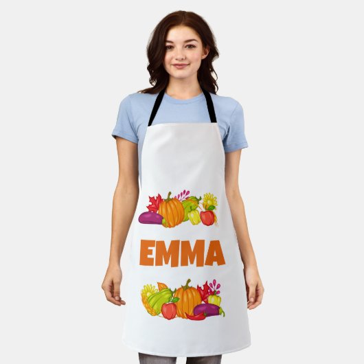 Aangepaste Naam Tuin Schort (Gedragen)