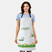 Aangepaste Naam Tuin Schort (Gedragen)