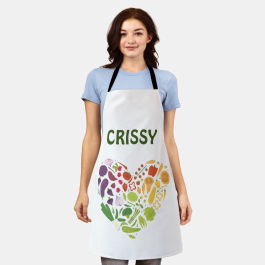 Aangepaste Naam Tuin Schort (Gedragen)