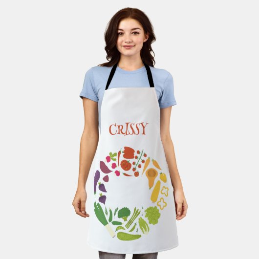 Aangepaste Naam Tuin Schort (Gedragen)