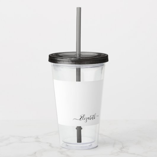 Aangepaste naam tumbler Elizabeth mok Acryl Drinkbeker (Voorkant)