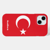 Aangepaste naam Turkije Vlag Case-Mate iPhone Case (Achterkant (horizontaal))