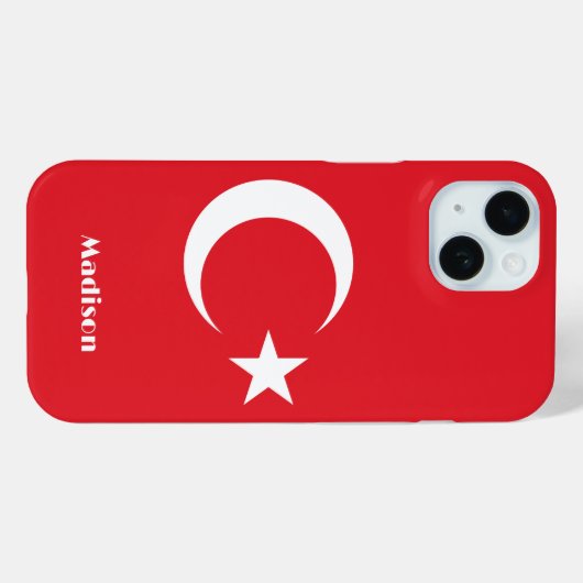 Aangepaste naam Turkije Vlag Case-Mate iPhone Case (Achterkant (horizontaal))