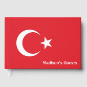 Aangepaste naam Turkije Vlag Gastenboek (Voorkant)