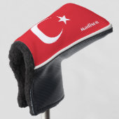 Aangepaste naam Turkije Vlag Golfheadcover (3/4 voorkant)