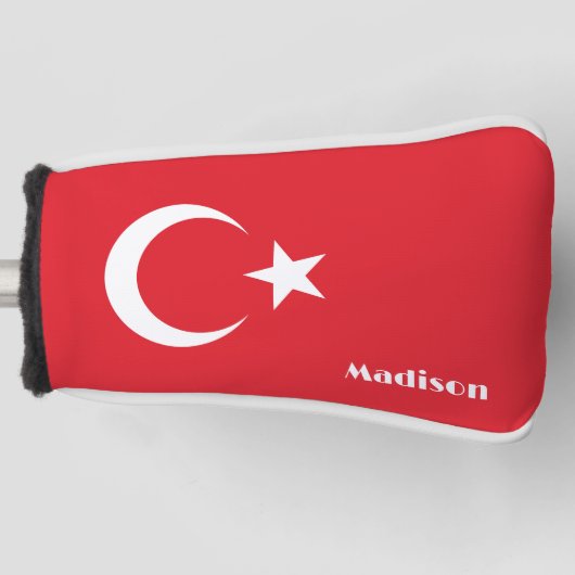 Aangepaste naam Turkije Vlag Golfheadcover (Voorkant)