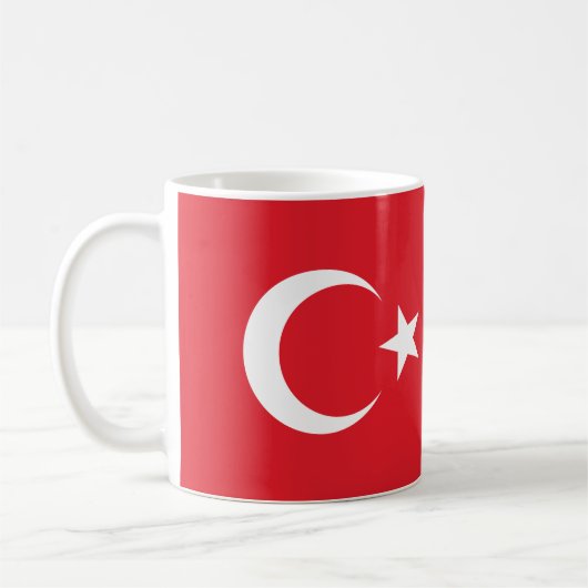 Aangepaste naam Turkije Vlag Koffiemok (Links)