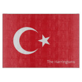 Aangepaste naam Turkije Vlag Snijplank (Voorkant)