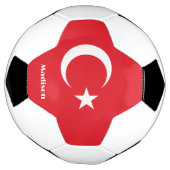 Aangepaste naam Turkije Vlag Voetbal (Gedraaid)